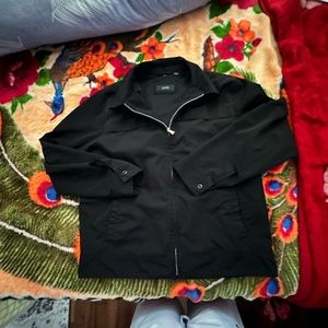 Men’s L Alfani Fleece Zip up, Black